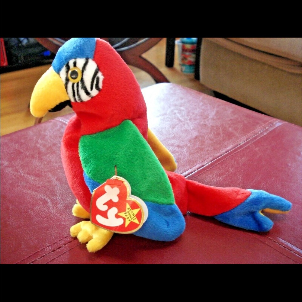 Ty Vibrant Parrot Plush with Red, Green, and Blue new rare 1998